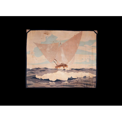RAOUL FRANK
KRAINISCHE KUNSTWEBEANSTALT
ART NOUVEAU TAPESTRY "SAILING BOAT"
